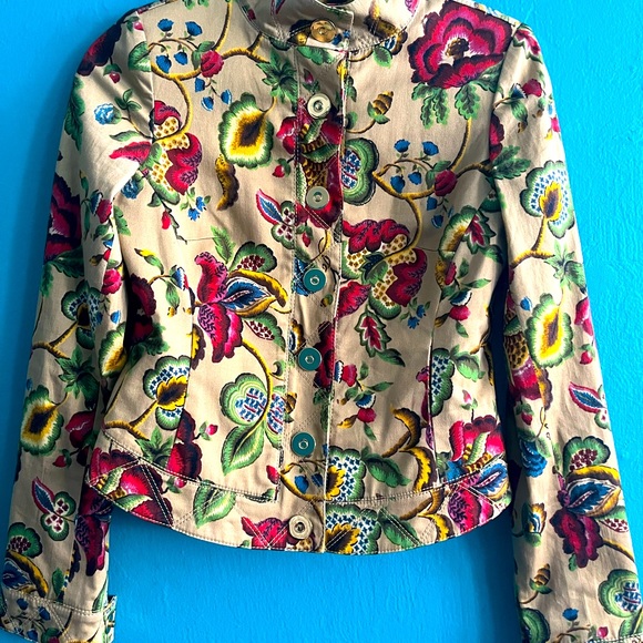 Eccoci ~ Beautiful Floral Print Jacket SIZE 0 - Picture 3 of 15